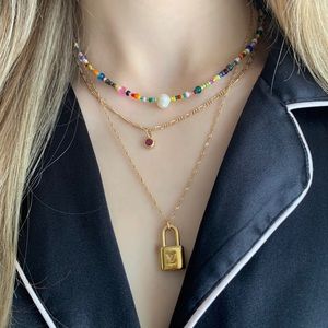 Handmade item - Colourful Beaded Choker - Pearl